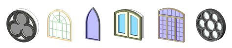 Revit Window Families (Round, Arched, Triangular & Angular)